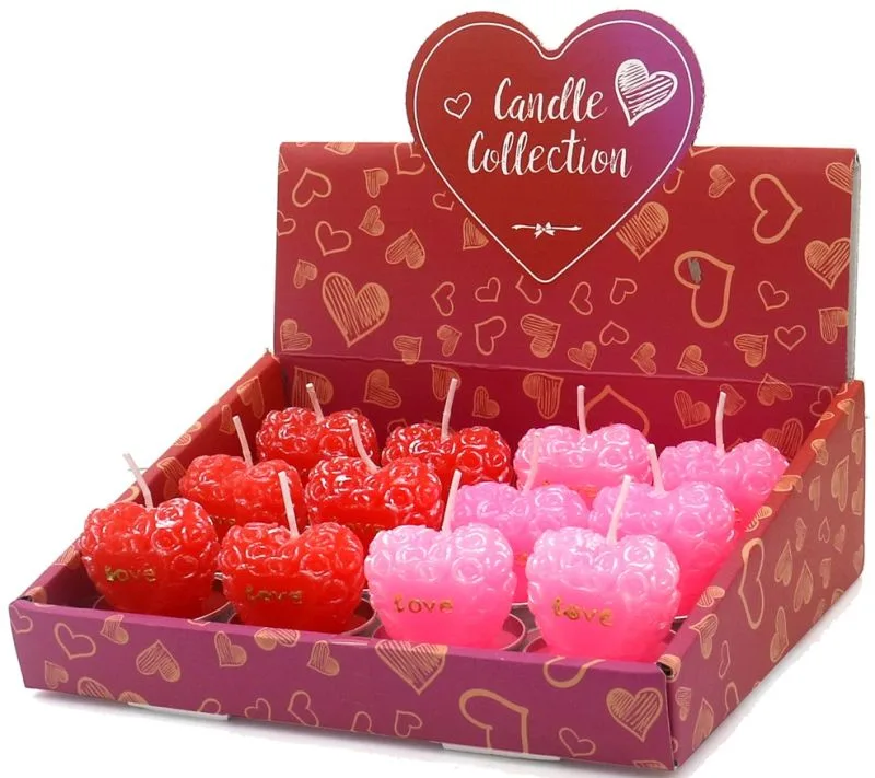 Kaarsen Liefde 5 cm – set van 12 stuks - foto 3