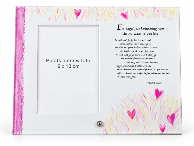 Romantische Fotolijst met Liefdestekst - Origineel Cadeau - foto 2