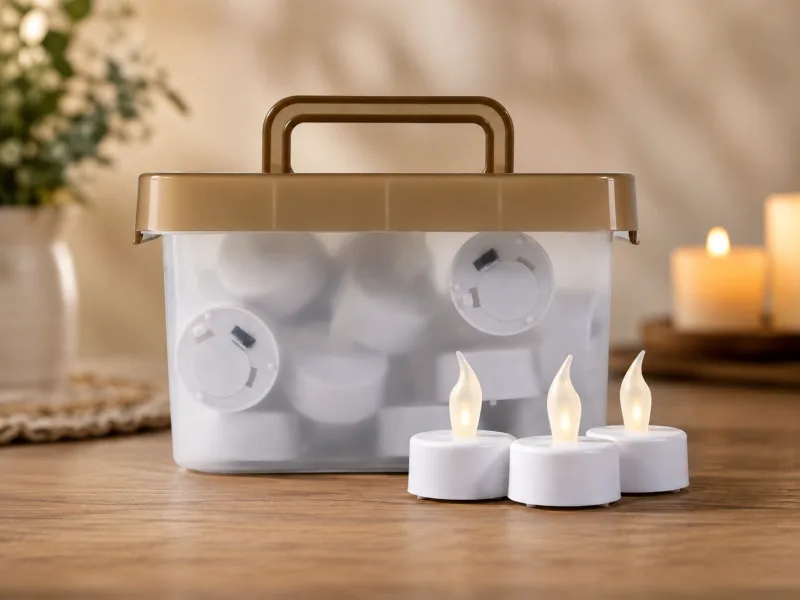 LED Theelichtjes (24 Stuks) 3,8 x 5 cm. Sfeervolle LED Kaarsjes - foto 1