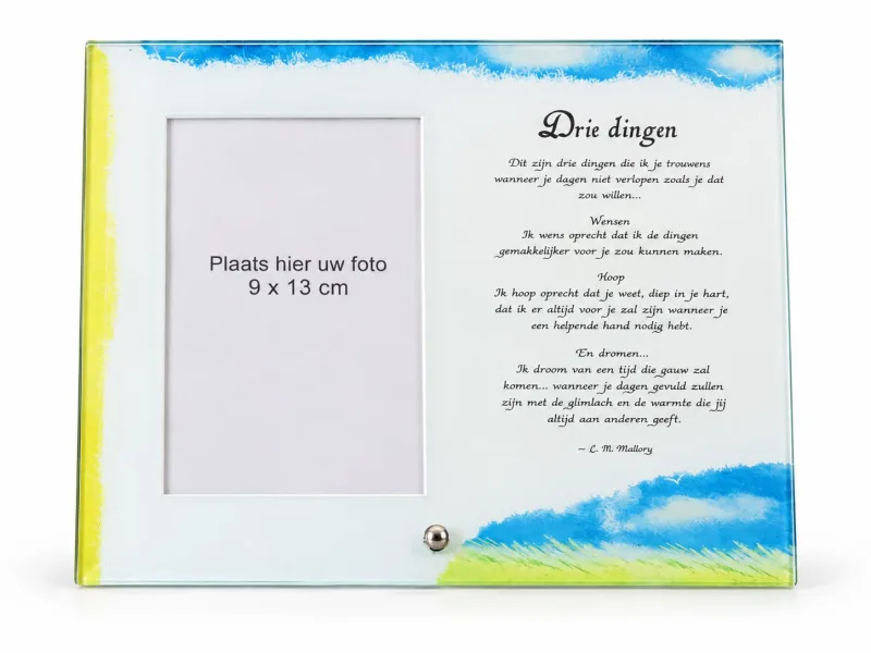Inspirerende fotolijst met Tekst – “Drie Dingen” - foto 2
