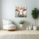 Canvas schilderij - 80x80cm - Horns Of Bloom (koe) - miniatuur 3