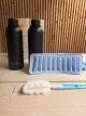 2x RVS thermosflessen Mat Zwart + accessoires - miniatuur 2