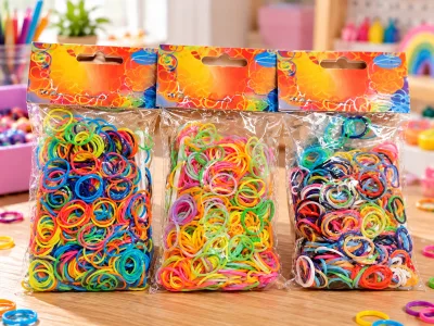 3 zakjes Loombandjes Loom Twister Neon Mix 3 x 600 bandjes inclusief haakjes en tools