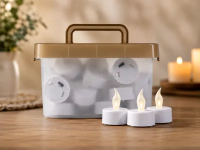 LED Theelichtjes (24 Stuks) 3,8 x 5 cm. Sfeervolle LED Kaarsjes