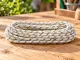 Elastiekkoord - 10mtr - 6mm - wit met rood groen - bundel - elastisch koord - UV bestendig - miniatuur 1
