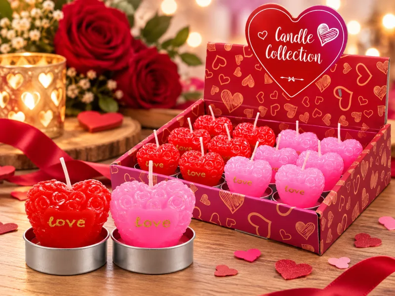 Kaarsen Liefde 5 cm – set van 12 stuks - photo 1