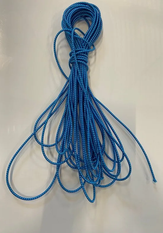 Elastiekkoord - 10mtr - 4mm - blauw rood - bundel - elastisch koord - UV bestendig - foto 2