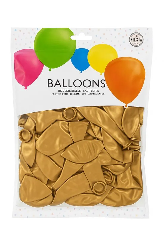 100 Goud Metallic Ballonnen - Ballonnen - 30 cm - 100 stuks - Goud - foto 2