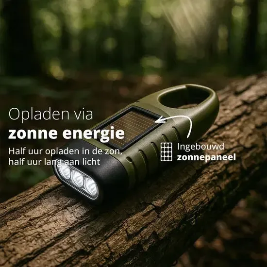 2 pack Solar Survival Flashlight - Zaklamp - foto 7