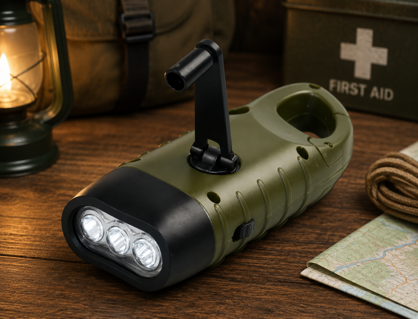2 pack Solar Survival Flashlight - Zaklamp